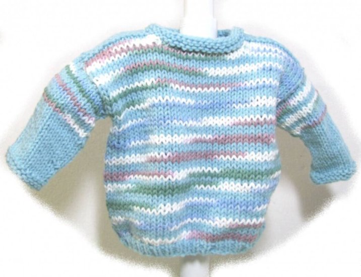KSS Light Blue Handmade Sweater (12 Months) - Click Image to Close