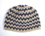KSS Navy Blue & Wheat Striped Colored Cap 15" (3 Months)