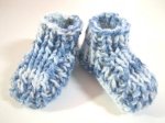 KSS Heavy Knitted Blue Booties (3 - 6 Months) BO-090