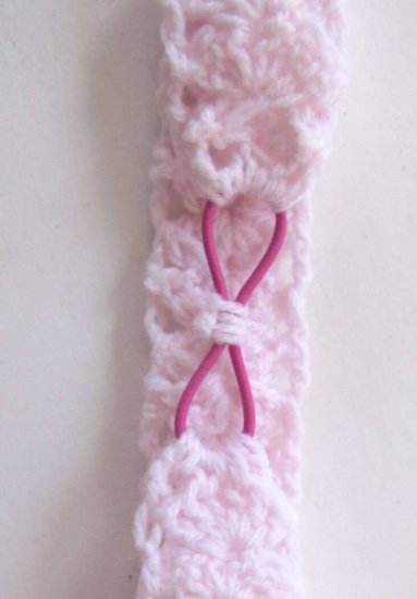 KSS Pink Crocheted Headband 16 - 19" (Baby/Toddler) - Click Image to Close