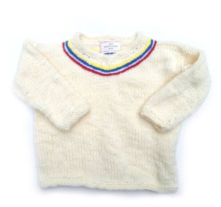 KSS Bone Colored Knitted Pullover Sweater (3-4 Years) SW-1052