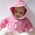 KSS Pink/White Hooded Sweater/Jacket 3 Months