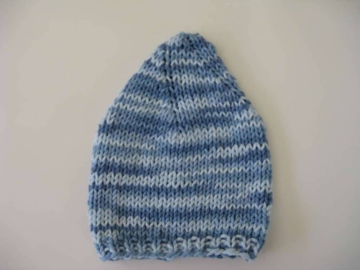KSS Light blue Knitted Cotton 13-15" Cap (3-6 Months) - Click Image to Close