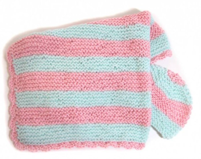 KSS Pastel Baby Blanket and Hat 25"x20" Newborn and up BB-095 - Click Image to Close