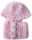 KSS Pink/White Knitted Hat and Scarf Set 18 - 20"
