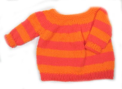 KSS Red/Pink?Orange Knitted Pullover Sweater (2 Years) SW-975