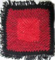 KSS Baby Blanket in Red & Black 22"x22" Newborn and up