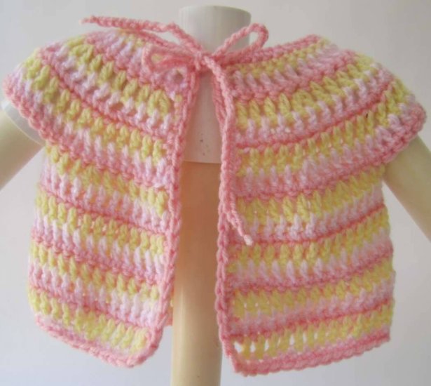 KSS Pink & Yellow Sweater and Booties 6 Months - Click Image to Close