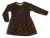 DUNS Organic Cotton Velour Brown Dress Long Sleeve