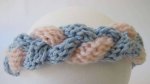 KSS Pink & Light Blue Knitted Braid Headband 17-19"