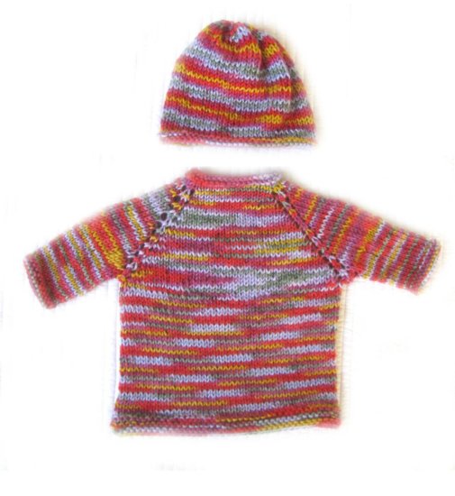 KSS Multi Colorful Soft Pullover Sweater and Hat 9 Months SW-946