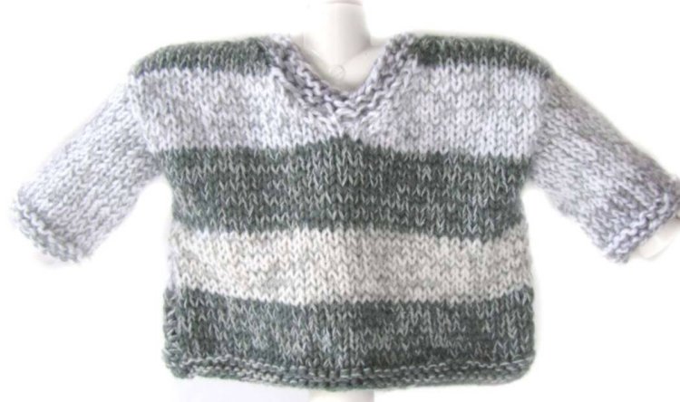KSS Dark Grey/White Handmade Sweater (12 Months)