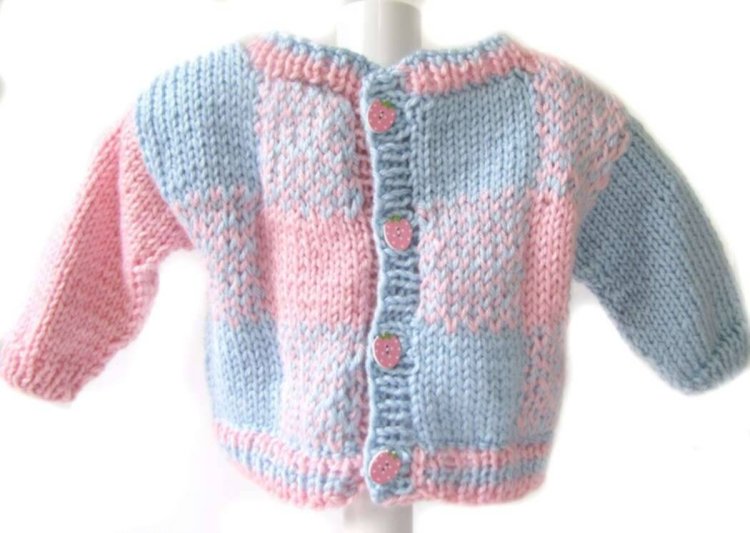 KSS Pastel Plaid Colors Sweater/Jacket (18 Months) - Click Image to Close