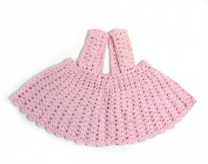 KSS Baby Crocheted Pink Cotton Suspender Dress 3 Months - Click Image to Close