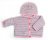 KSS Pink/Grey Knitted Sweater/Jacket & Hat (1 Years) SW-790