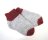 KSS Grey/Red Acrylic Knitted Booties (0 - 3 Months)