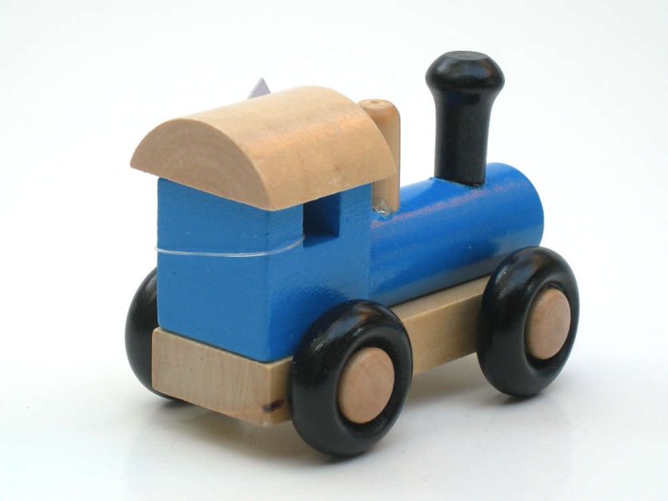 SWE-DEN Wooden Locomotive Blue