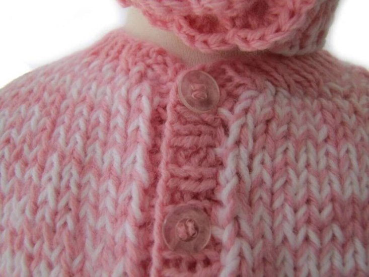 KSS Pink/White Heavy Sweater/Jacket Headband (2 Years) - Click Image to Close