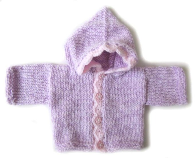 KSS Pink/White/Lilac Hooded Sweater/Jacket 6 Months
