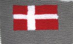 KSS Danish Flag Baby Blanket 21"x21" Newborn and up