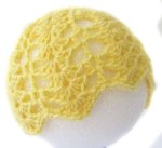 KSS Lacy yellow Handmade Acrylic Cap Size 18" (2-3 years)