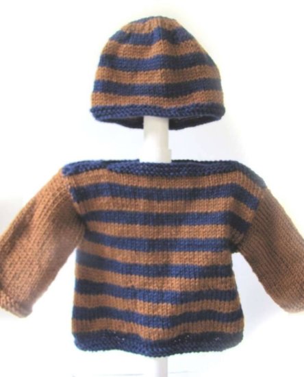 KSS Purple/Brown Colored Sweater and Hat Set (2 Years) - Click Image to Close