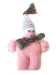 KSS Knitted Pink Primitive Doll 10" long