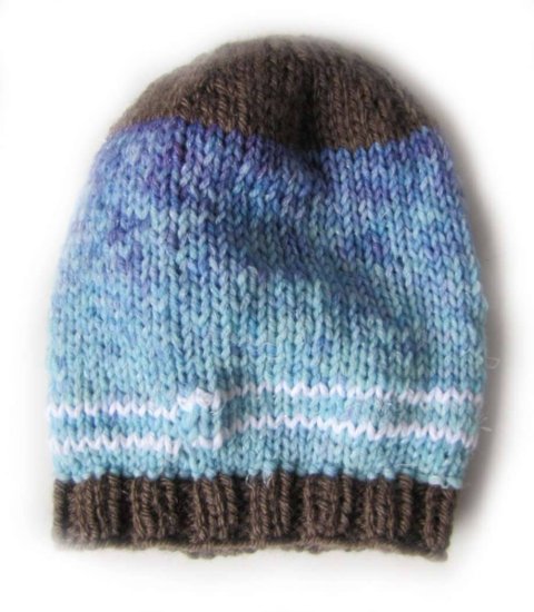 KSS Blue/White/Grey Knitted Cap 13-15" (6-12 Months) - Click Image to Close