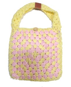 KSS Handmade Kids/Adults Lined Granny Square Crochet Small Bag TO-106