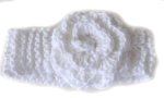 KSS Wide White Cotton Headband 14-16" (6-9 Months)