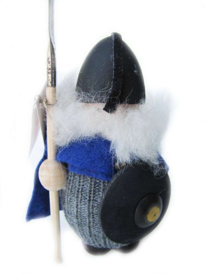 Little Wood Viking with a Spear - Click Image to Close