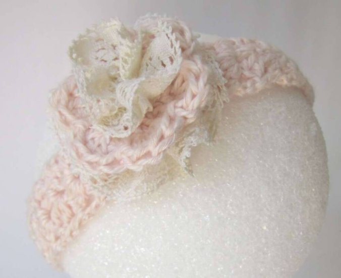 KSS Pink Crocheted Cotton Headband 0 - 24 Months