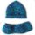 KSS Blue/Green Acrylic Hat and Scarf Set 1 - 2 Years HA-200