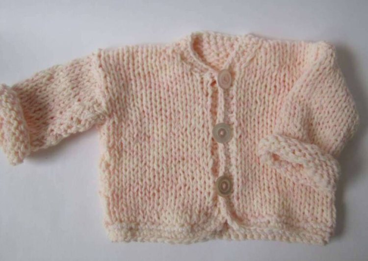 KSS Light Pink Sweater/Jacket wiyh Headband (18 Months) - Click Image to Close