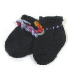 KSS Black Colored Knitted Booties (3 Months)