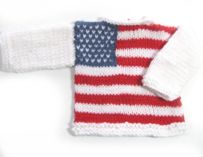 KSS Pullover Baby Sweater with American Flag (3 Months) SW-748