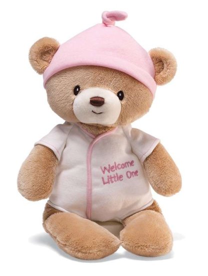 GUND Welcome Little One Bear in a Onesie - Pink - Click Image to Close