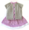 KSS Grey and Purple Dress and Sweater Vest Set 12 Months