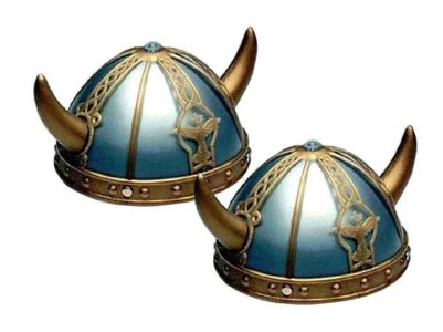 Kids plastic Viking Helmet (TWO HELMETS) - 15673