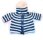 KSS Blue and White Colored Sweater/Cardigan with Hat (3 Months) SW-1028