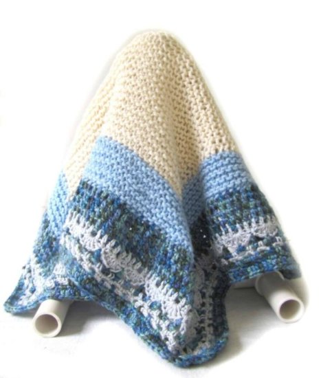 KSS  Baby Blanket of Many Blues Newborn and up