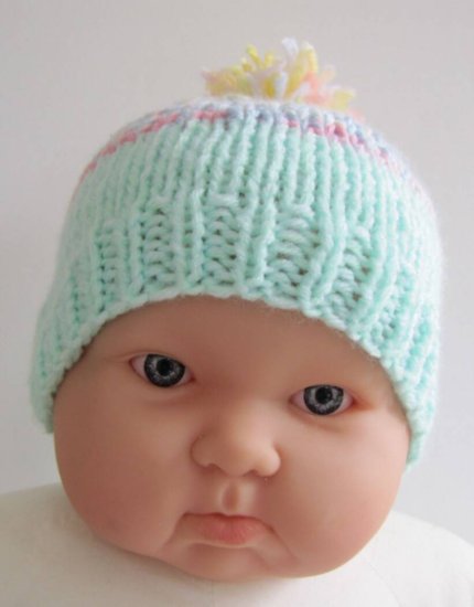 KSS Knitted Hat with Pom Pom 14-15" (3 -18 Months) - Click Image to Close