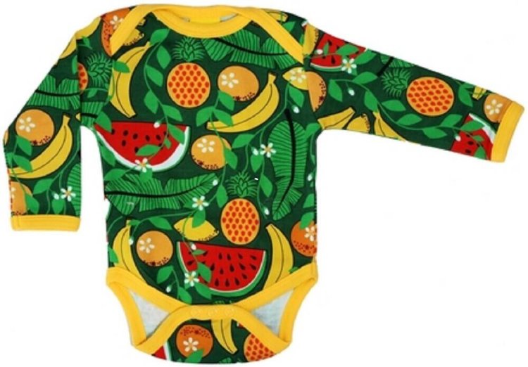 DUNS Organic Cotton Tropical Punch Long Sleeve Onesie (50cm/newborn) - Click Image to Close