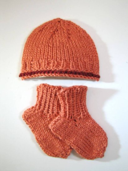 KSS Copper Socks and Hat set (0 - 3 Months) - Click Image to Close