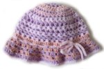 KSS Pink & Purple Crocheted Cotton Sunhat 14-19" (0-4 Years)