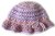 KSS Pink & Purple Crocheted Cotton Sunhat 14-19" (0-4 Years) HA-348