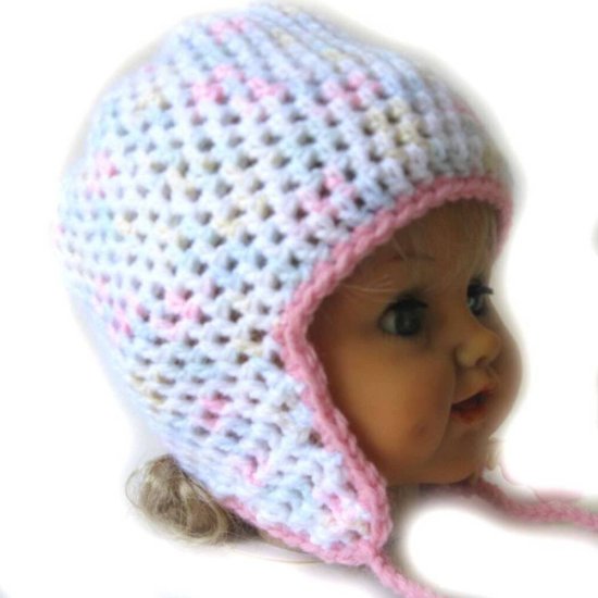 KSS Pastel Colored Cap with Earflaps 15-18" (6-18 Months) - Click Image to Close