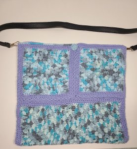 KSS Large Violet Kids/Adults Lined Crocheted Large Bag TO-139