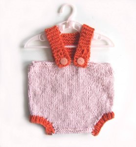 KSS Short Pants in Pink/Orange with straps (0 - 6 Months) PA-063