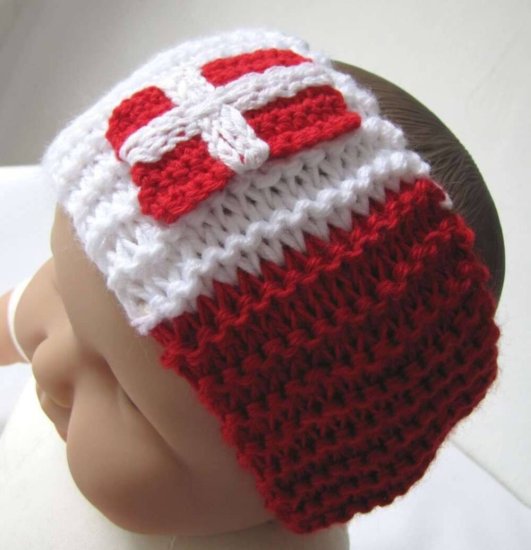 KSS Red/White Headband with Danish Flag 13-15" (0-9 Months) - Click Image to Close